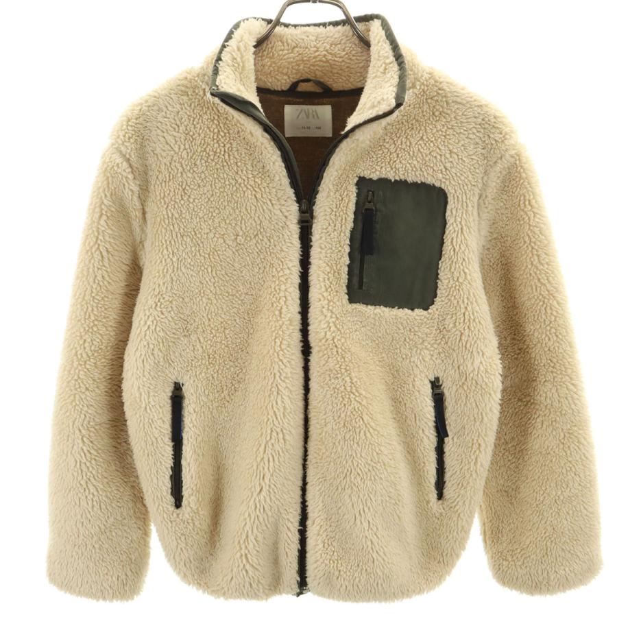 ZARA（ザラ） ボア フリースジャケット 11-12 ベージュ キッズ 古着