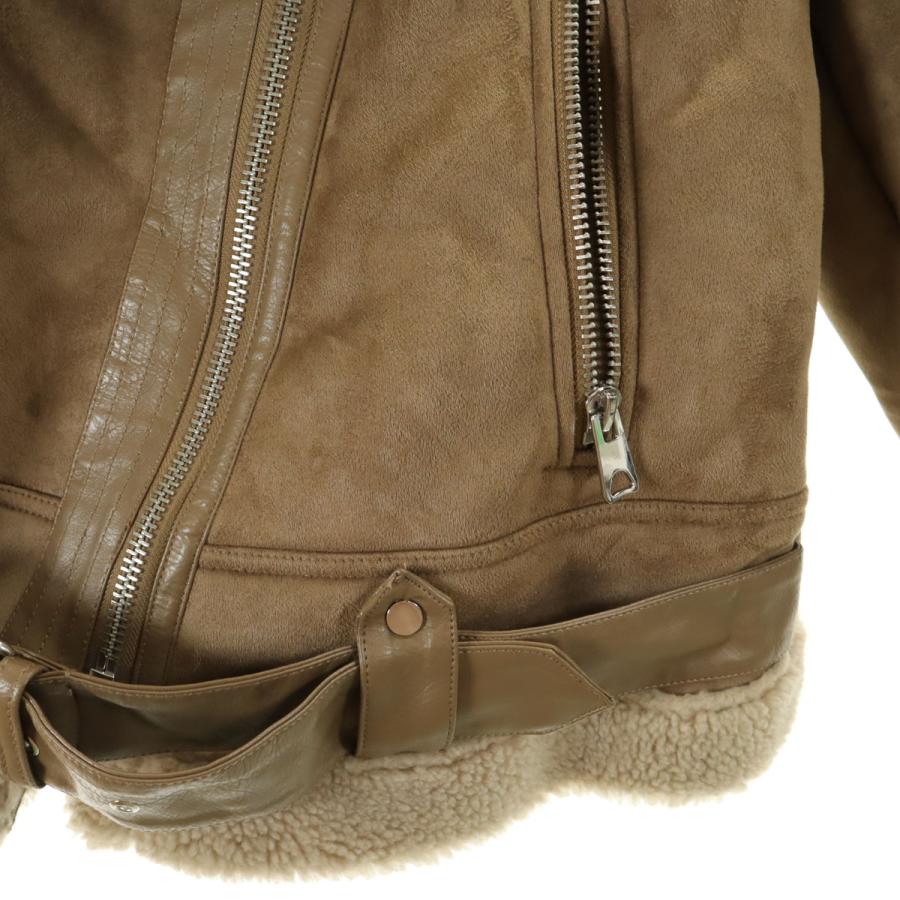 ZARA（ザラ） フェイク ムートンジャケット XXL ベージュ系 レディース