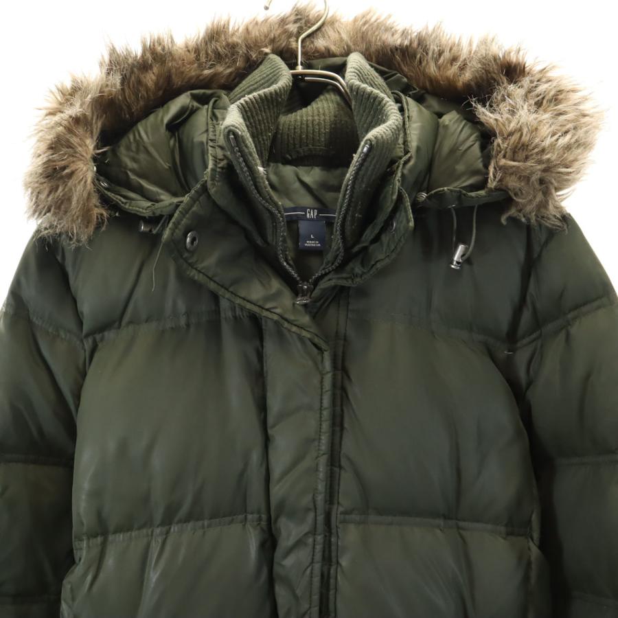 GAP（ギャップ） ダウンジャケット L カーキ レディース 古着 中古 