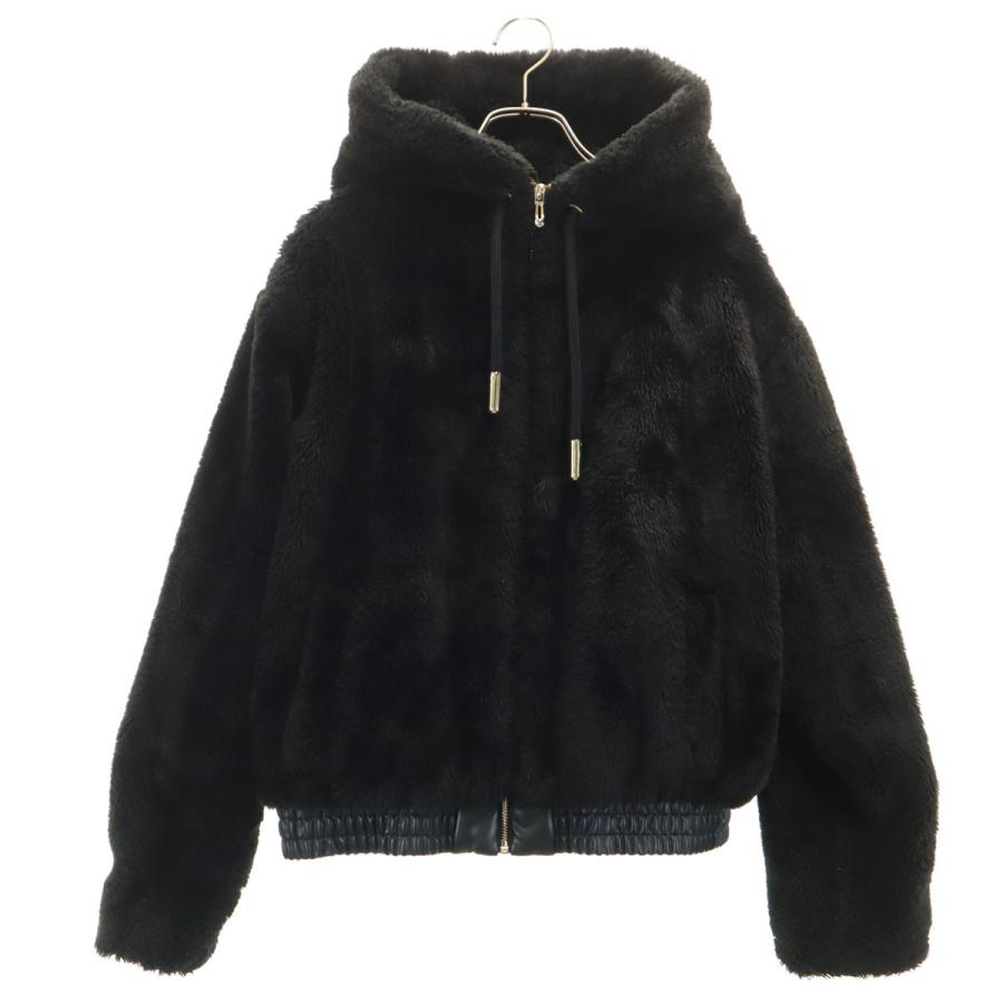 ZARA（ザラ） フェイクファー ブルゾン M ブラック レディース 古着