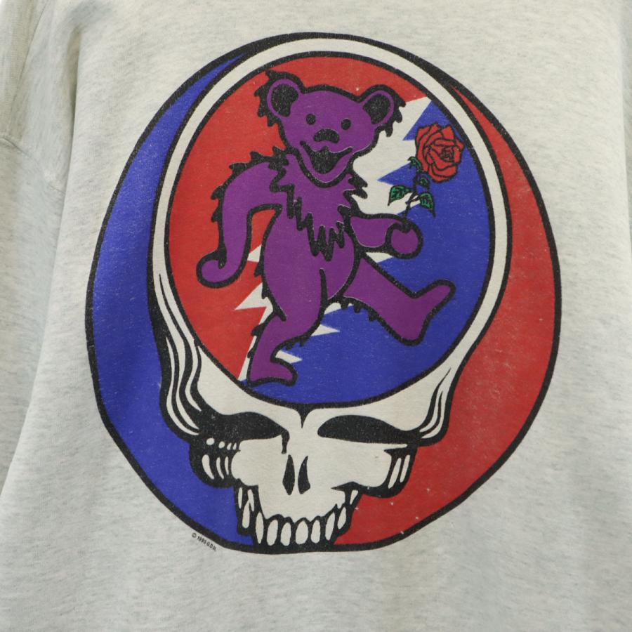 古着 FRUIT OF THE LOOM フルーツオブザルーム 90s USA製 オールド バックプリント グレイトフル デッドベア 長袖 スウェット トレーナー L グレー ダンシング メンズ FRUIT OF THE LOOM（フルーツオブザルーム） 90s USA製 オールド