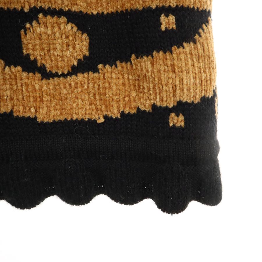 BALLY バリー ケーブルニット リボン カーディガン ブラウン size M レディース 前後2way リボンカーディガン ニットカーディガン[品番：COCW0006142