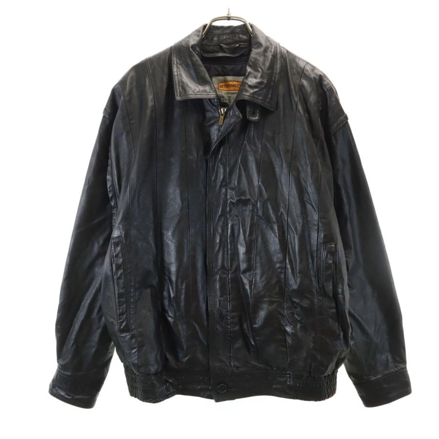 INTERMEZZO ダーバン レザージャケット ラムレザー 羊革 黒 INTERMEZZO by D'URBAN インターメッツォ バイ ダーバン 牛革 レザー