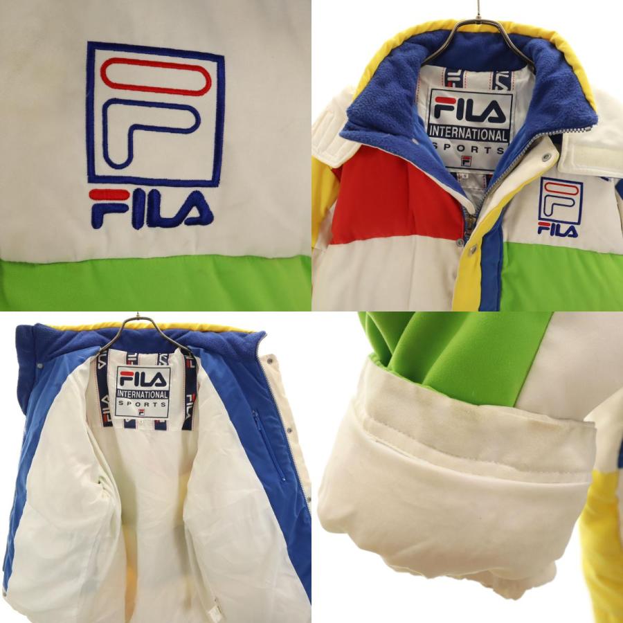古着 FILA SPORTS フィラ スポーツ ダウンジャケット S ブルー メンズ FILA SPORTS フィラ スポーツ ダウンジャケット S ブルー メンズ 古着