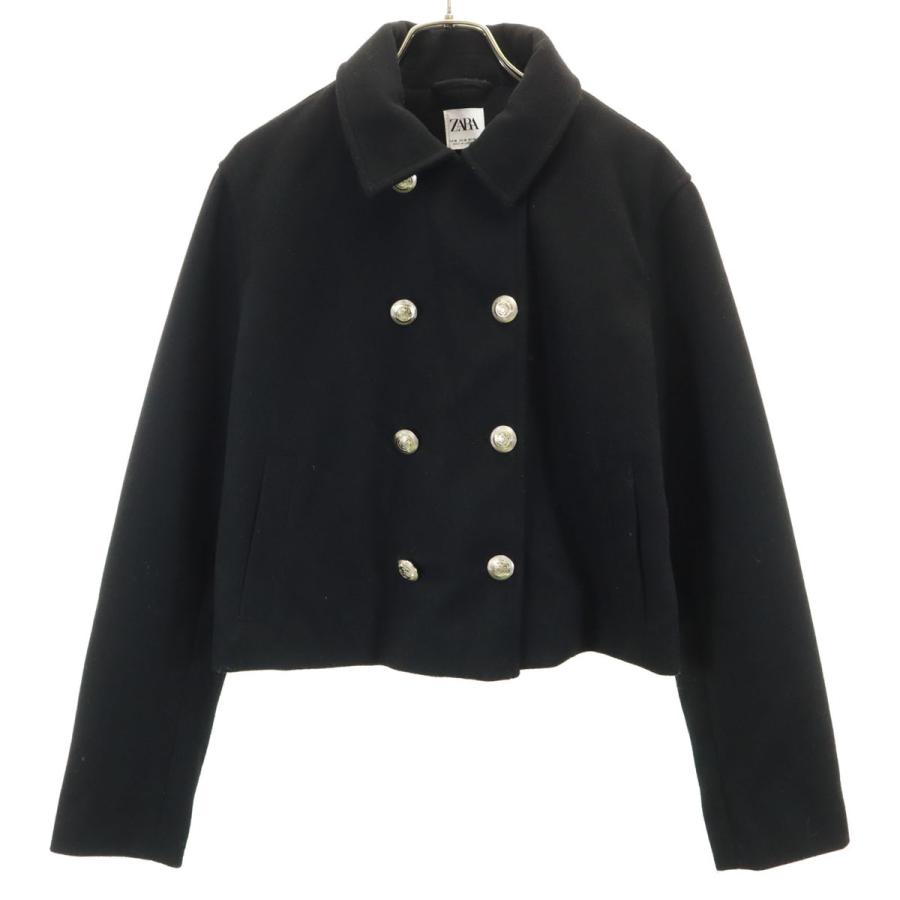 ZARA ショートダブルブレストジャケット　Mサイズ ZARA ショート丈ダブルブレストジャケット L - メルカリ