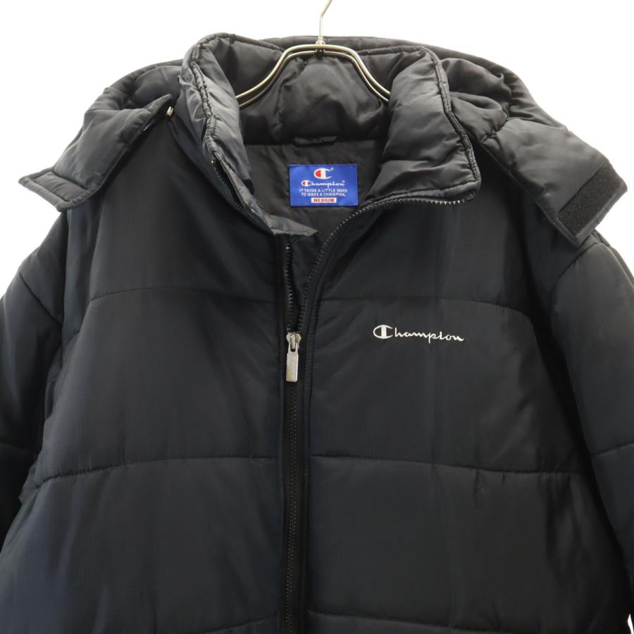 Champion（チャンピオン） 中綿ジャケット M ブラック メンズ 古着