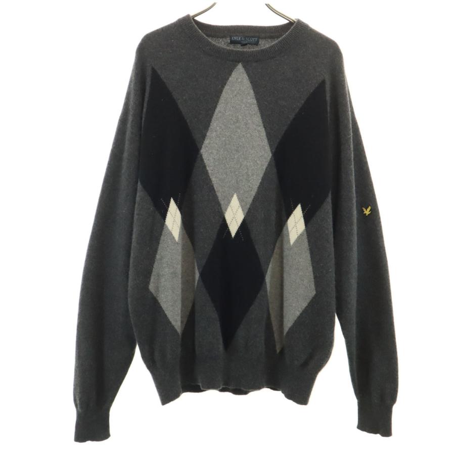 LYLE&SCOTT（ライルアンドスコット） カシミヤ100％ アーガイル柄 長袖