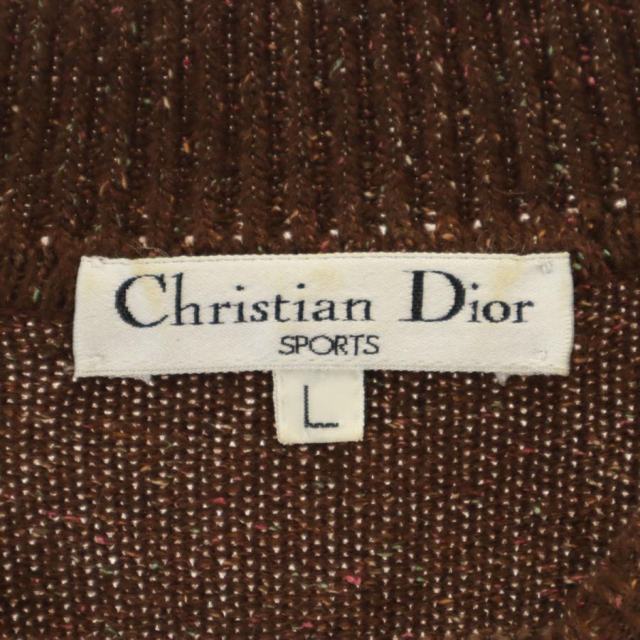 Christian Dior SPORTS クリスチャンディオールスポーツ 90s オールド 長袖 セーター L ブラウン ニット メンズ 古着 中古_6