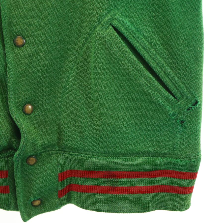 サ*ン様 vintage jacket 40~50sスタジャンSAND SAND KNIT 50s ヴィンテージ スタジャン 42 グリーン系 ジャケット