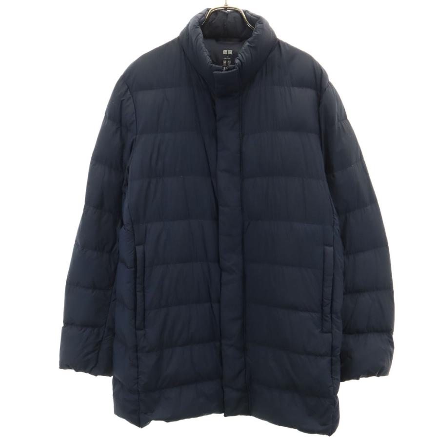 ユニクロ（UNIQLO） ウルトラライトハーフ ダウンコート L ネイビー