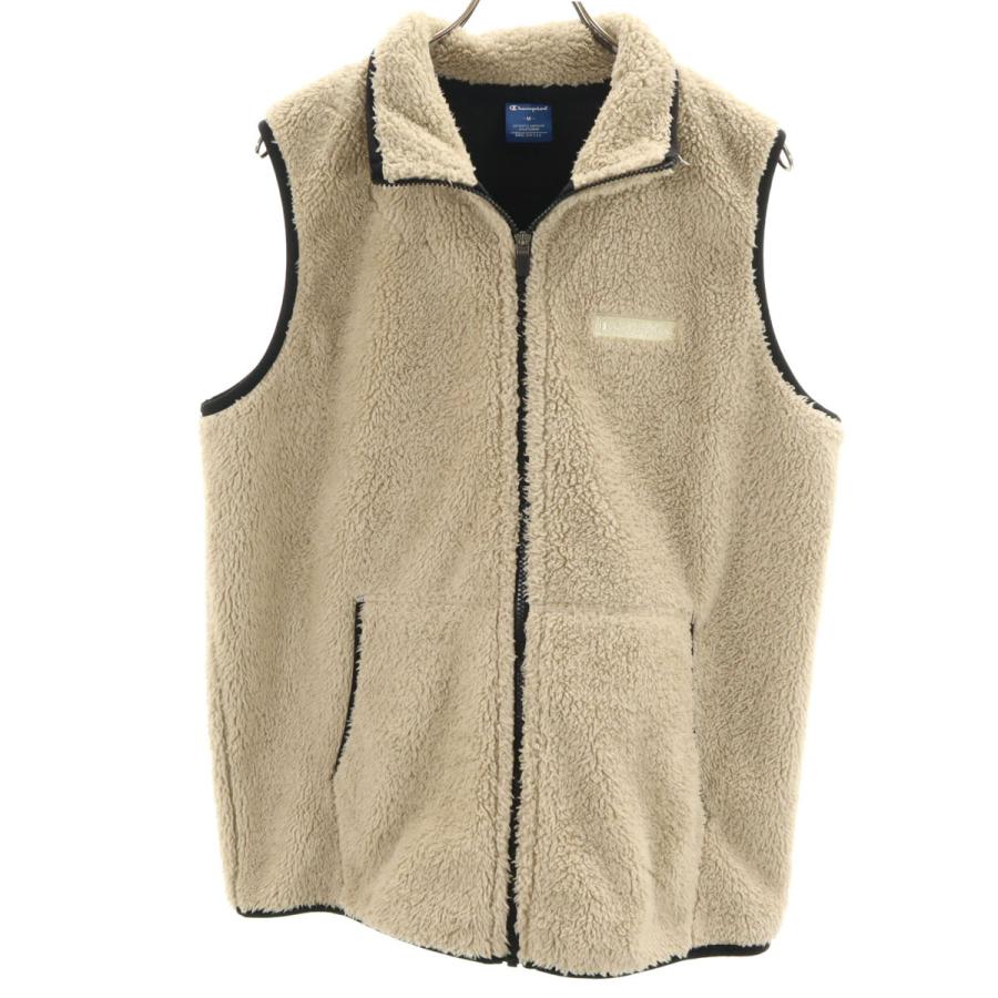 ベージュ ボアジップベスト 美品】スピックアンドスパン 24ss ライトボアジップベスト ベージュ 38