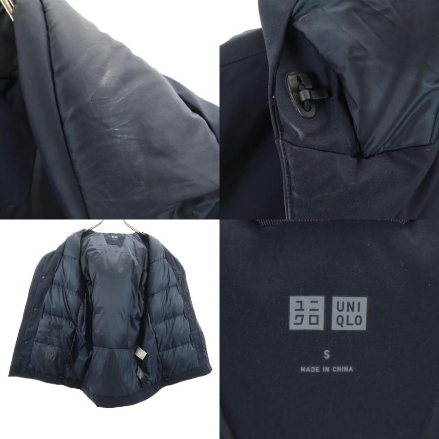 ユニクロ（UNIQLO） ハイブリッド ダウンパーカー S ネイビー メンズ