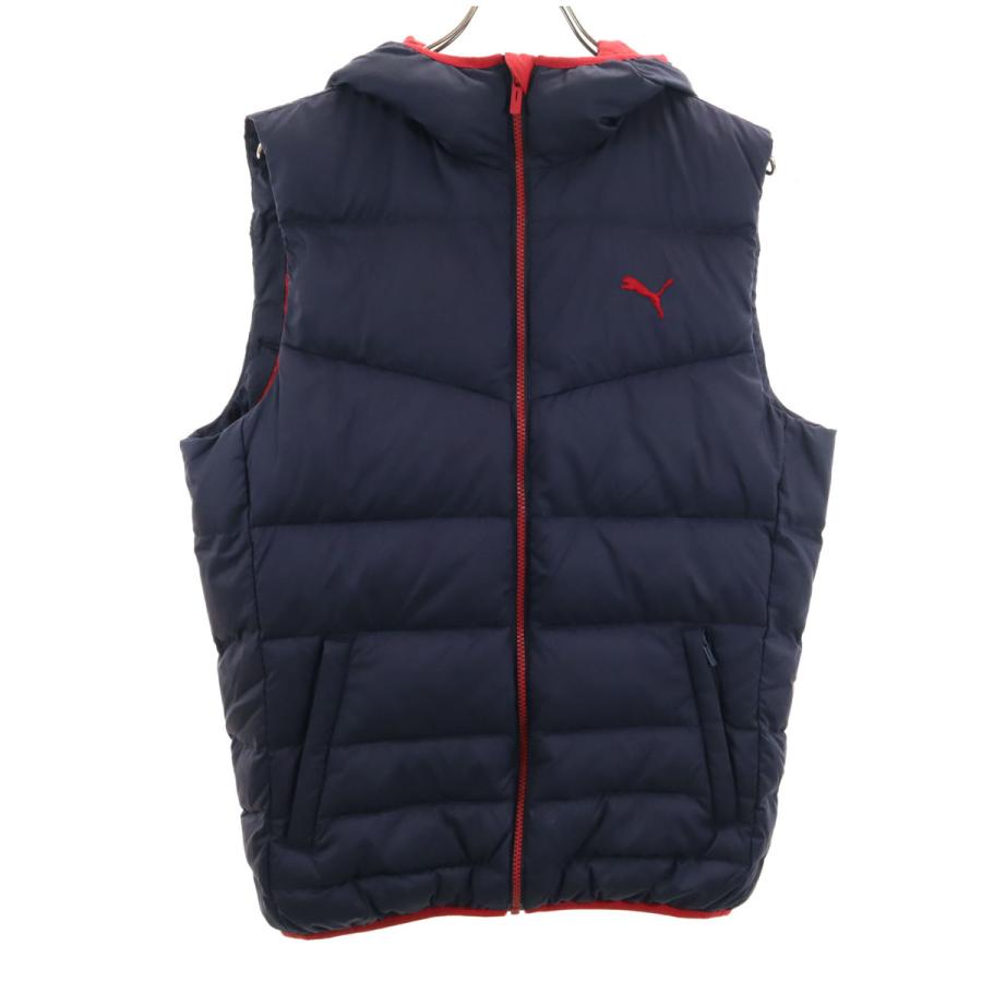 PUMA（プーマ） ダウンベスト S ネイビー メンズ 古着 中古 : CARMAK