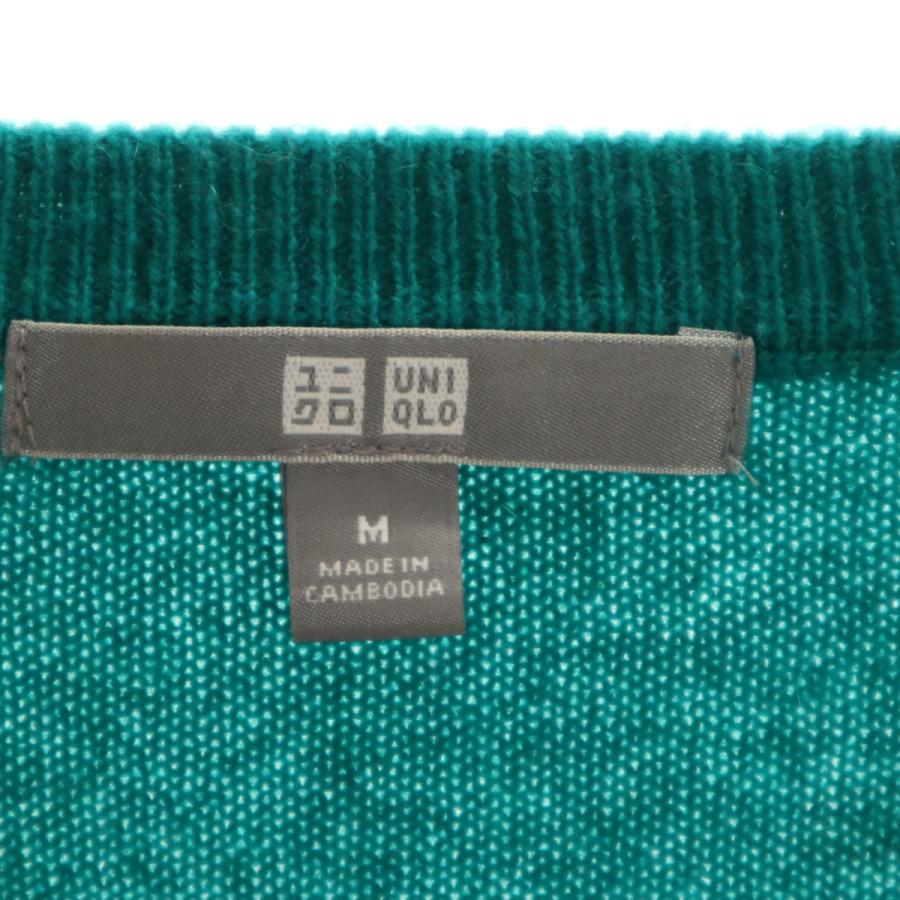 ユニクロ（UNIQLO） カシミヤ100％ 長袖 セーター M エメラルド 