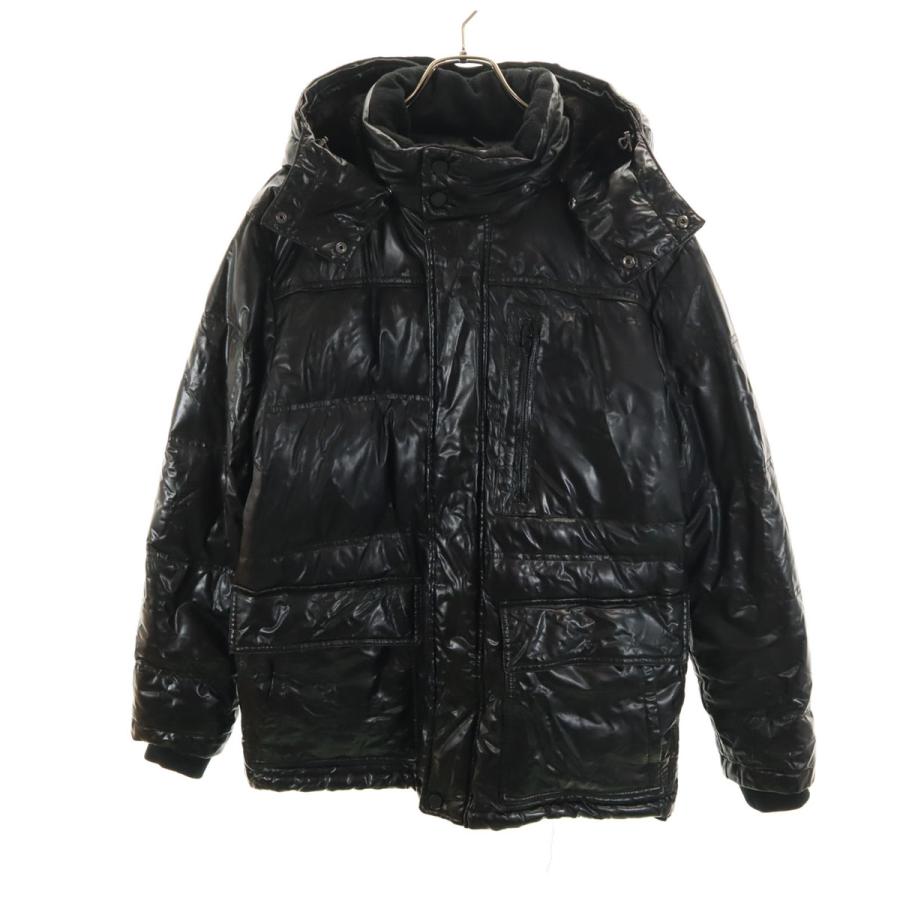 ユニクロ（UNIQLO） フェイクレザー プレミアム ダウンジャケット L
