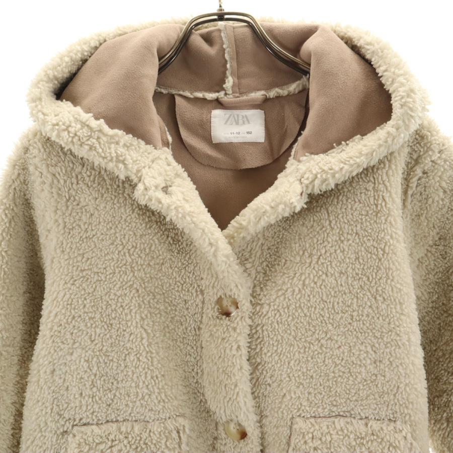 ZARA（ザラ） ボアジャケット 11-12 アイボリー キッズ 古着 中古