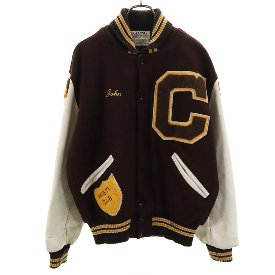 DeLong（デロング） 90s オールド レタードワッペン スタジャン L