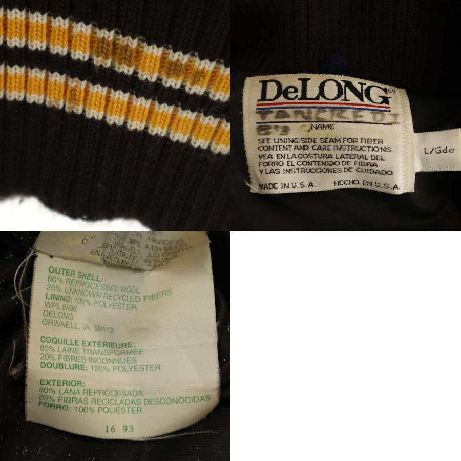 DeLong（デロング） 90s オールド レタードワッペン スタジャン L
