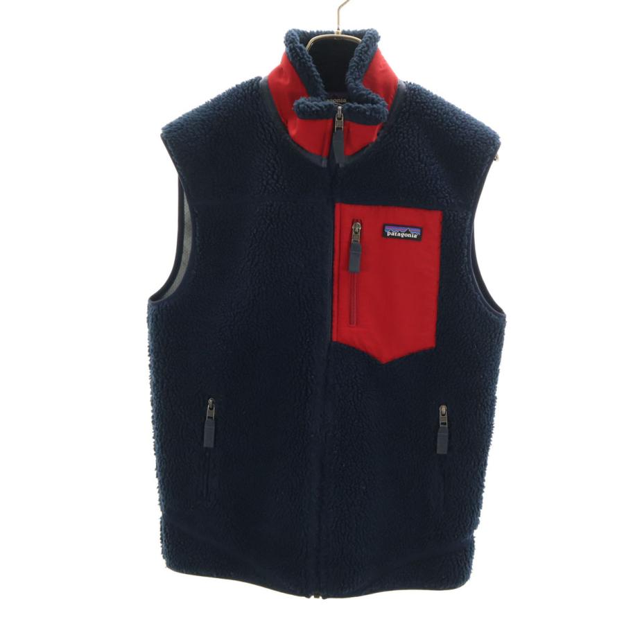 patagonia フリースベスト ネイビー/レッド patagonia（パタゴニア） ボアフリース レトロX ベスト S ネイビー
