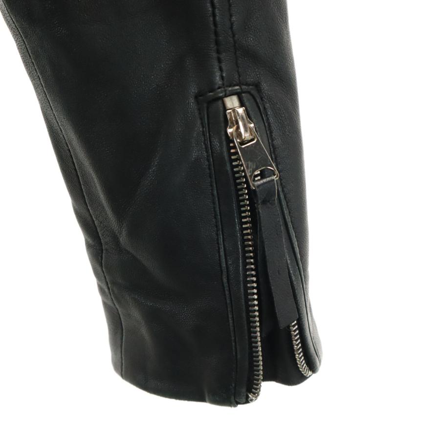ZARA（ザラ） 羊革レザー ダブルライダースジャケット S ブラック