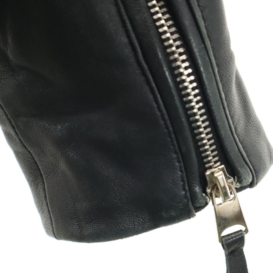 ZARA（ザラ） 羊革レザー ダブルライダースジャケット S ブラック