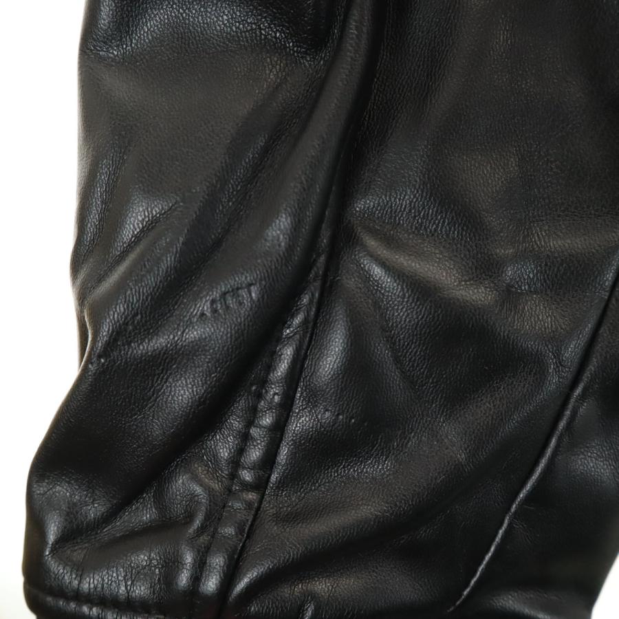 ZARA（ザラ） フェイク レザージャケット L ブラック メンズ 古着 中古