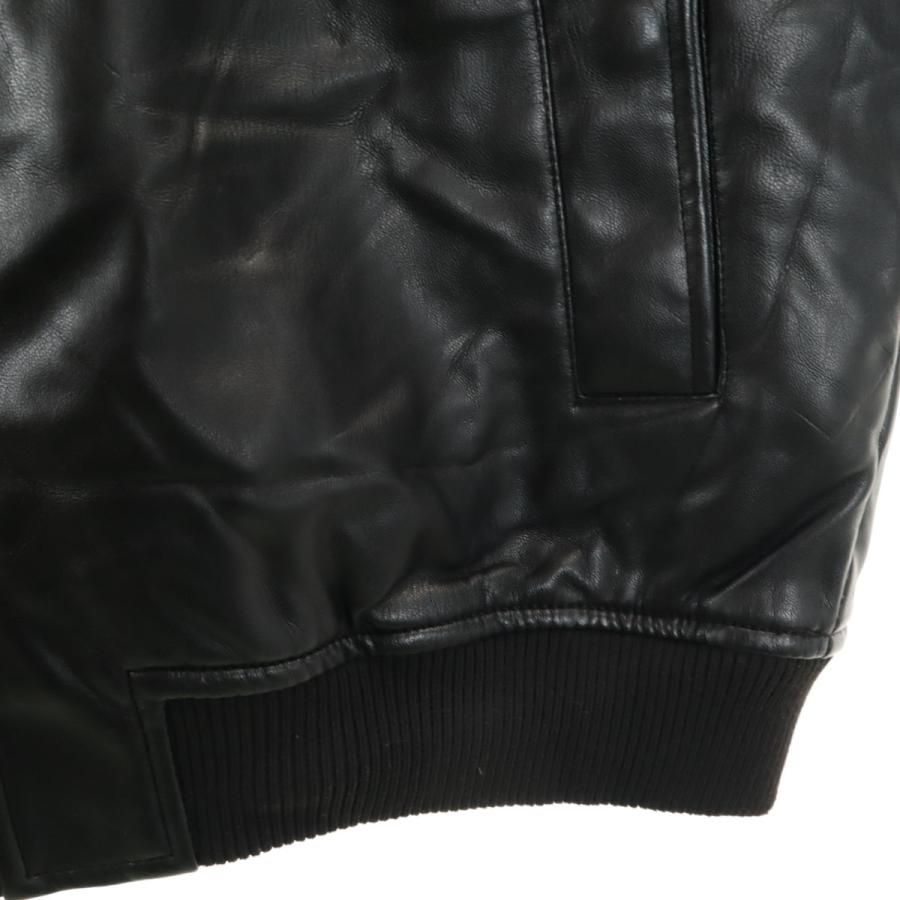 ZARA（ザラ） フェイク レザージャケット L ブラック メンズ 古着 中古