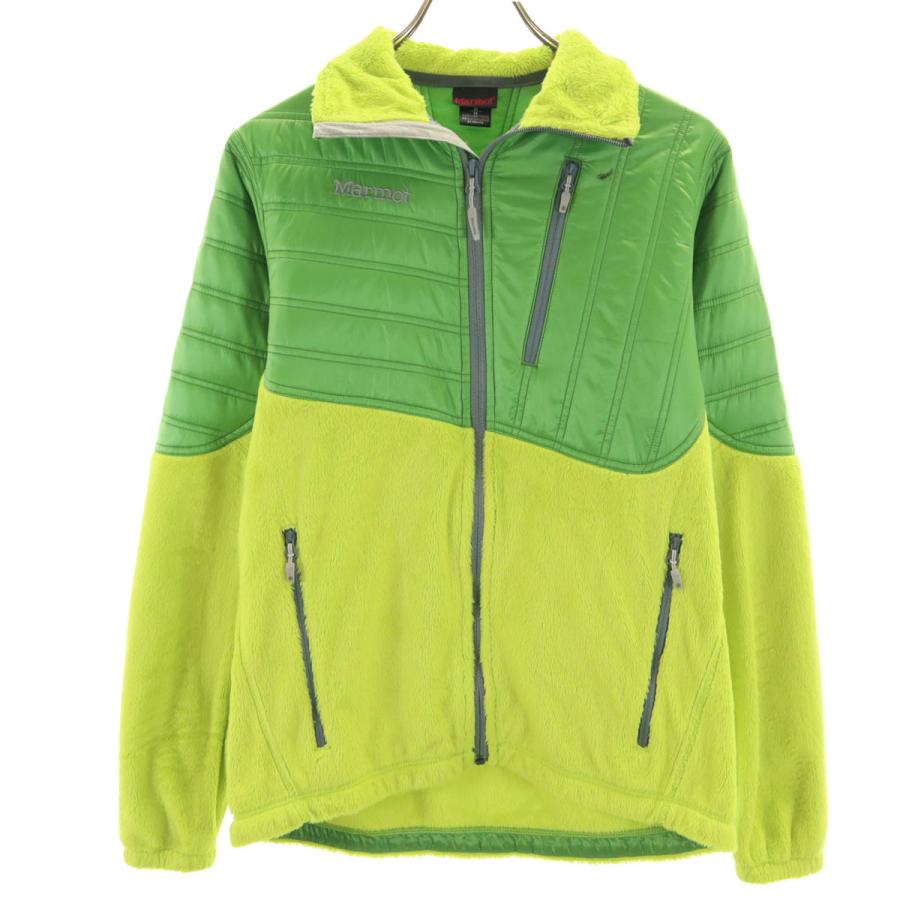 marmot 00s puffy jacket メンズMグリーン短丈　y2k Marmot（マーモット） フリースジャケット M グリーン系 メンズ 古着