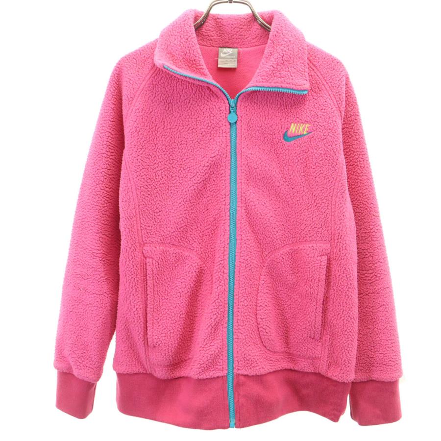 【ゆう】NIKE ボアジャケット M ピンク ２着 NIKE（ナイキ） ボア フリースジャケット M ピンク系 レディース 古着