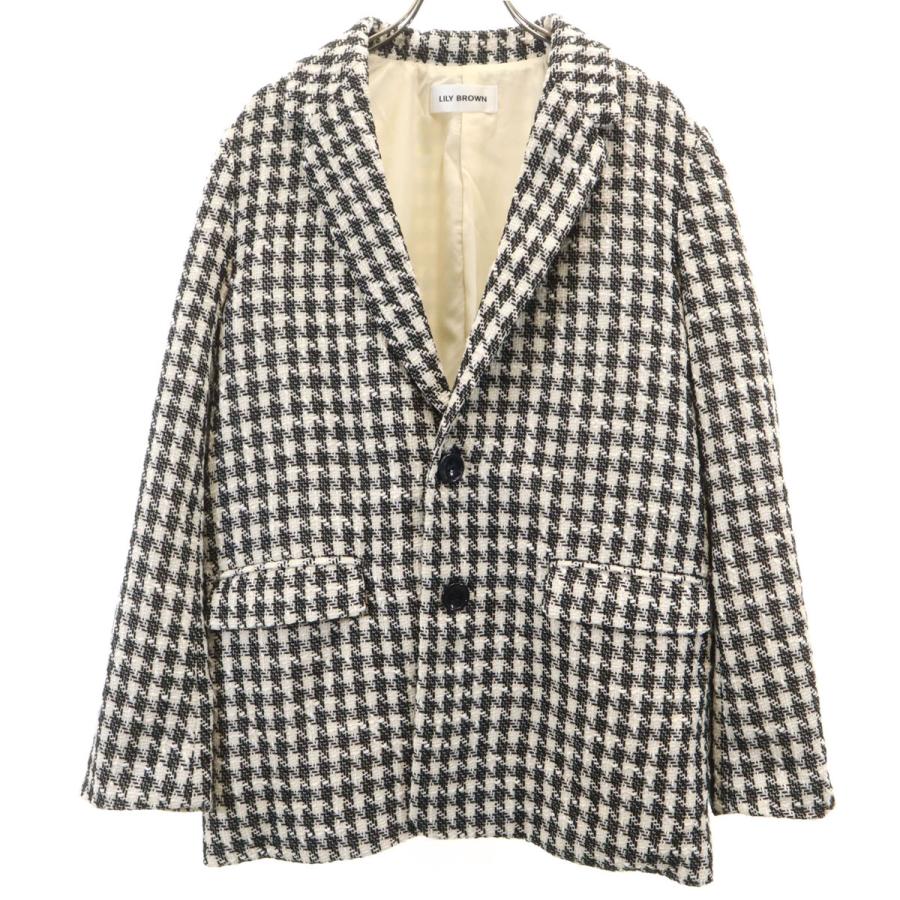 LILY BROWN（リリーブラウン） 美品 ツイード テーラードジャケット F 