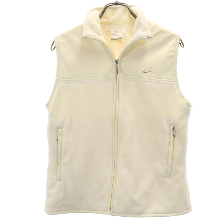 美品 NIKE GOLF ナイキゴルフ ゴルフ フリース ベスト M アイボリー 