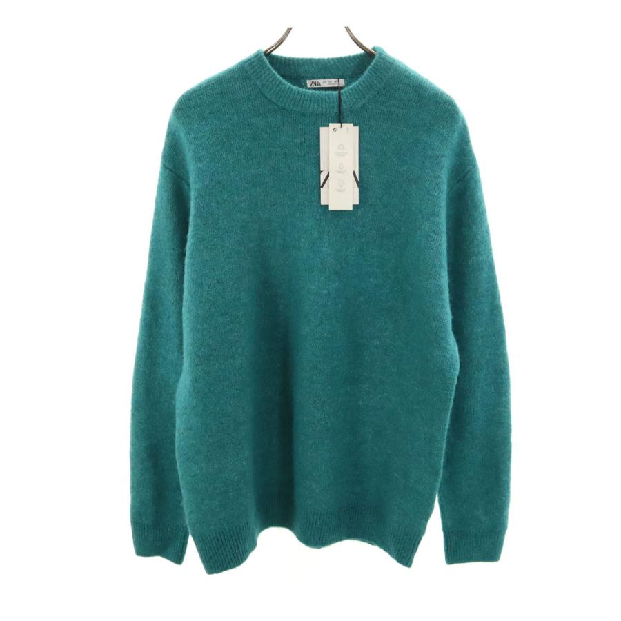 ZARA（ザラ） 未使用 長袖 セーター L ターコイズ ニット メンズ 古着