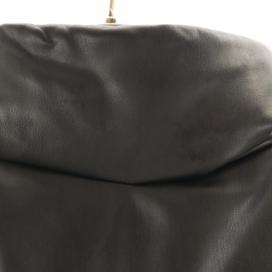 ZARA（ザラ） フェイクレザー 中綿ベスト L ブラック レディース 古着