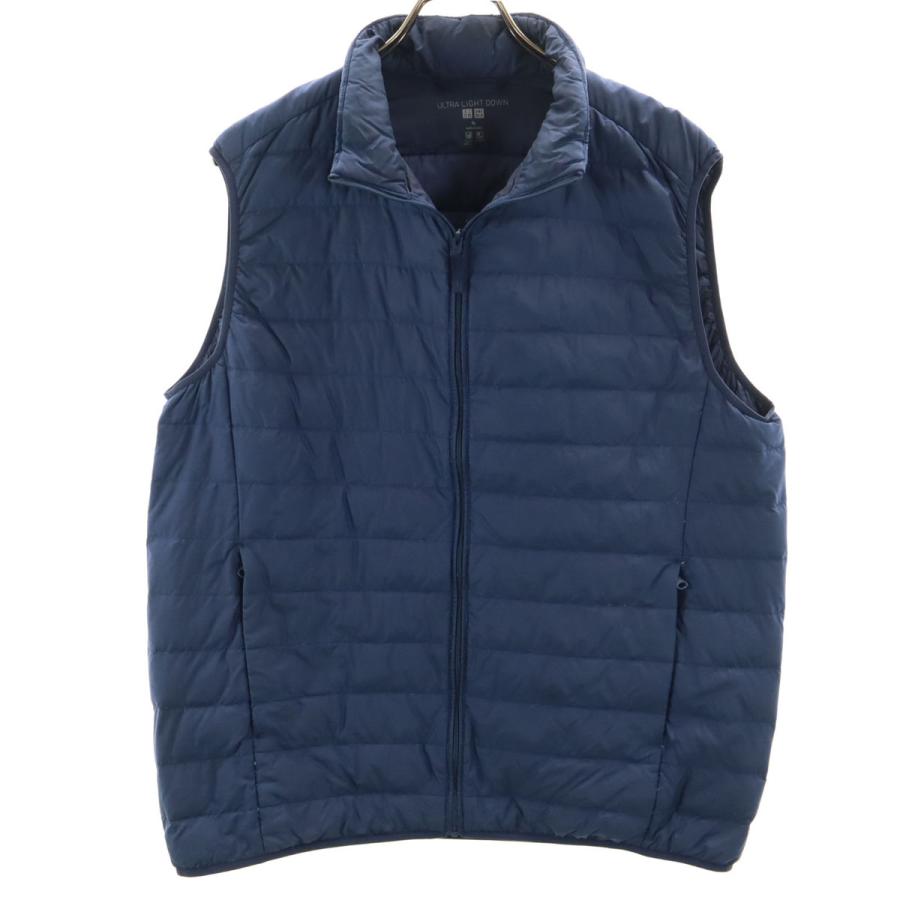 ユニクロ（UNIQLO） ウルトラライト ダウンベスト XL ネイビー メンズ
