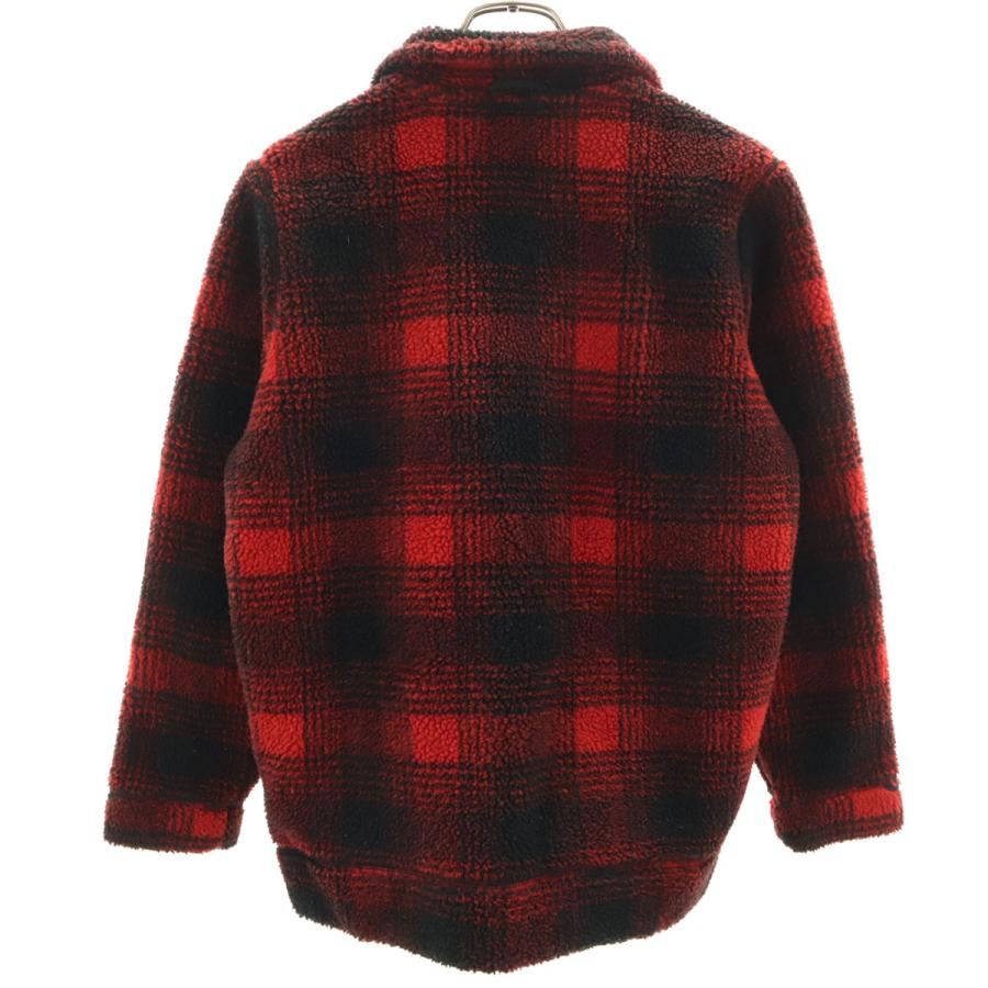 AIGLE（エーグル） チェック柄 フリースジャケット XS レッド メンズ 