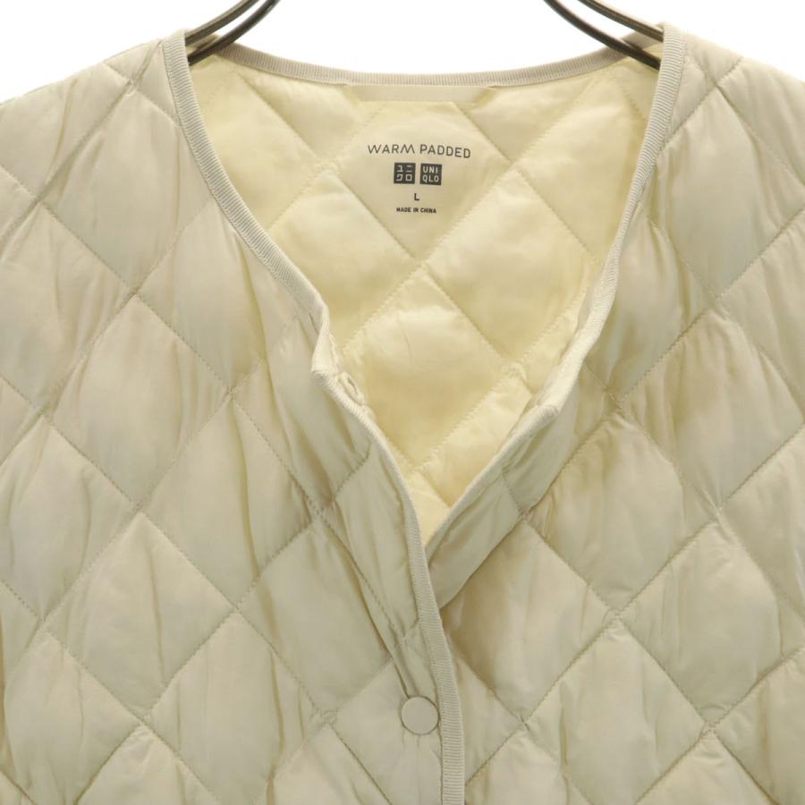 ユニクロ（UNIQLO） パフテックキルティング ベスト L アイボリー 