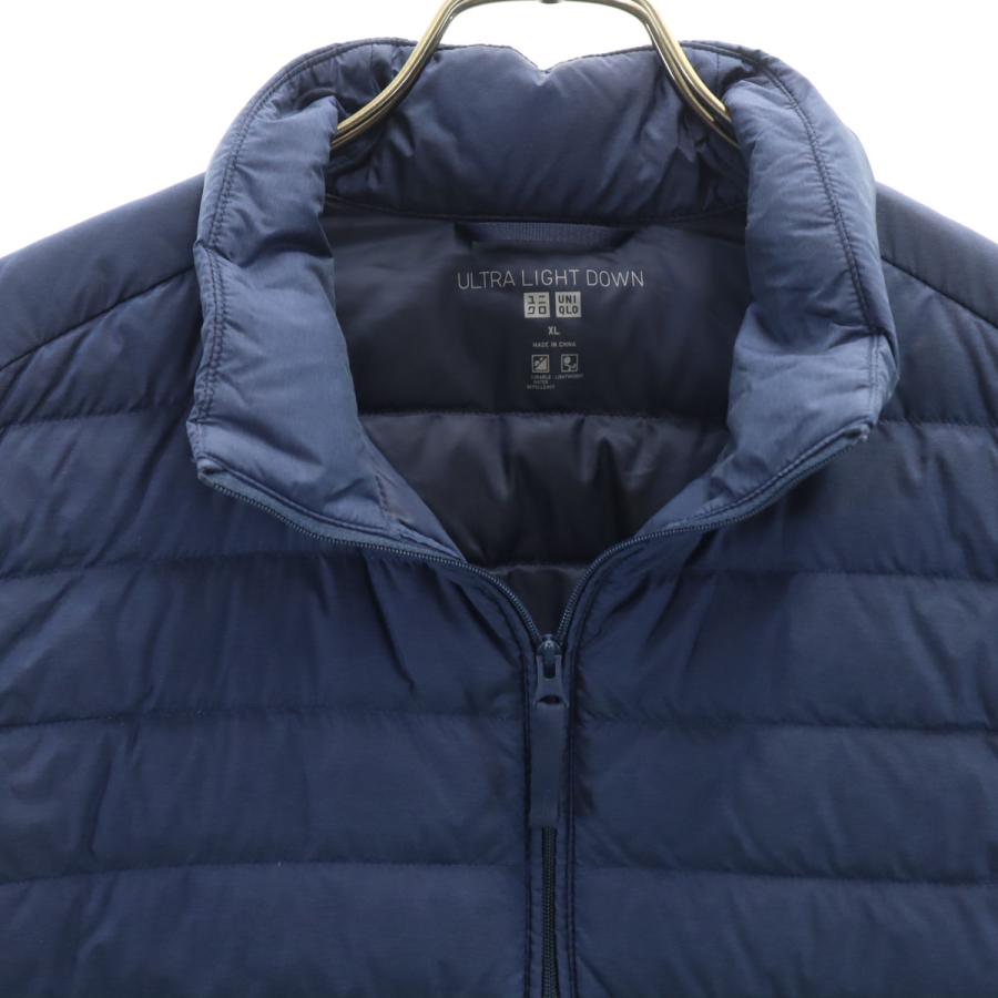 ユニクロ（UNIQLO） 美品 ウルトラライト ダウンベスト XL ネイビー