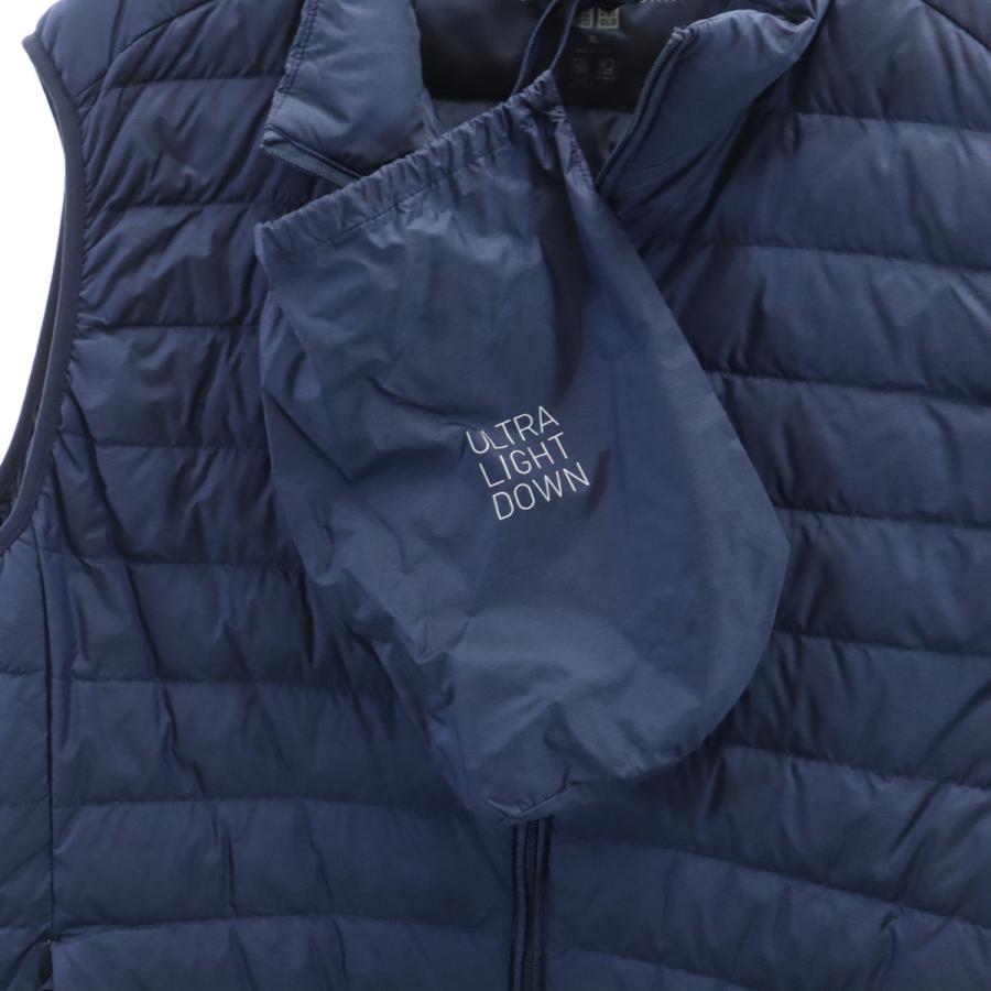 ユニクロ（UNIQLO） 美品 ウルトラライト ダウンベスト XL ネイビー