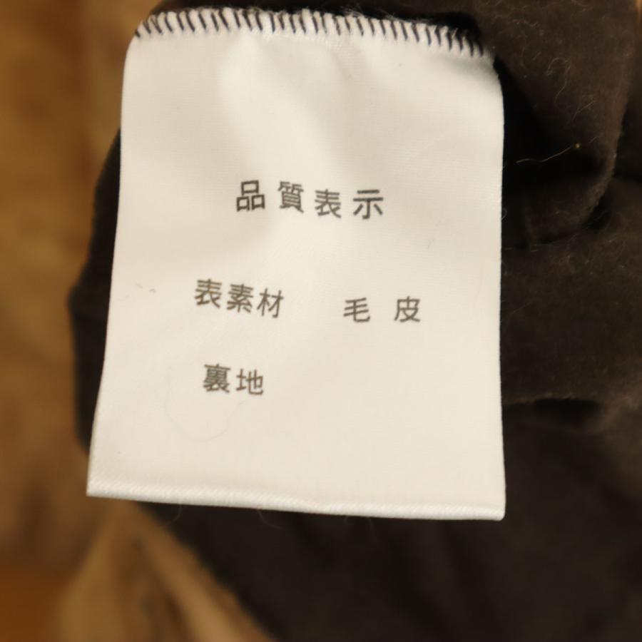 美品　クチュールエンバ レザー毛皮コート Couture Emba クチュールエンバ 毛皮コート ベージュ レディース 古着
