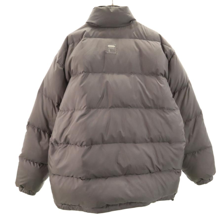 Fila ダウンジャケット 90s リバーシブル FILA（フィラ） リバーシブル ダウンジャケット XL グレー メンズ 古着