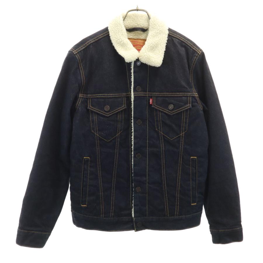 ✨美品✨Levi's リーバイス/Gジャン/S/コットン/インディゴ/裏ボア リーバイス LEVI'S/Gジャン/TYPE3トラッカージャケット ダーク