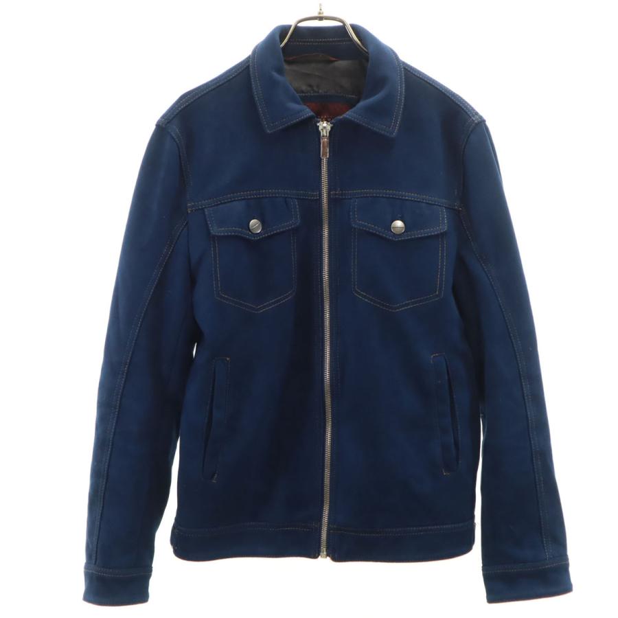 zaraザラ　フェイクスエードジャケット ZARA MAN ザラマン フェイクスエード ジャケット S ネイビー メンズ