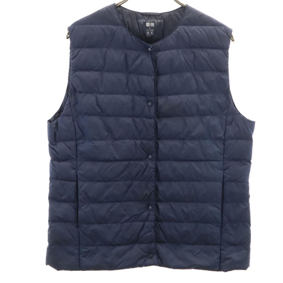 ユニクロ（UNIQLO） ウルトラライト ダウンベスト XL ネイビー