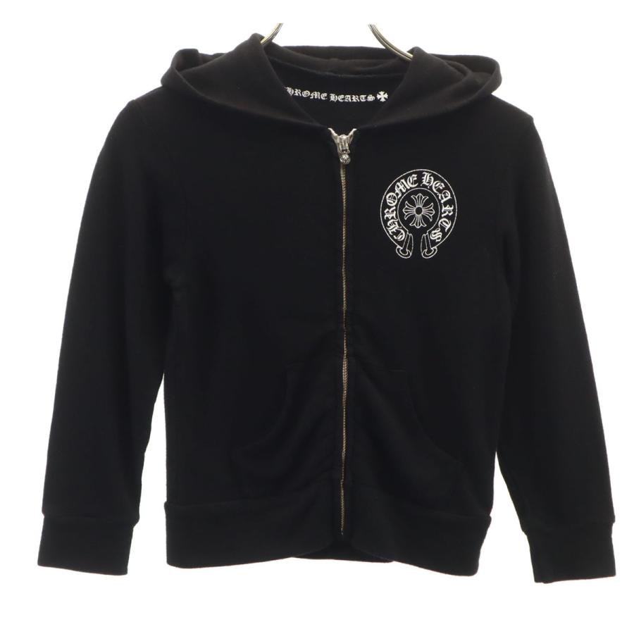 CHROME HEARTS（クロムハーツ） 長袖 ジップパーカー 4T ブラック