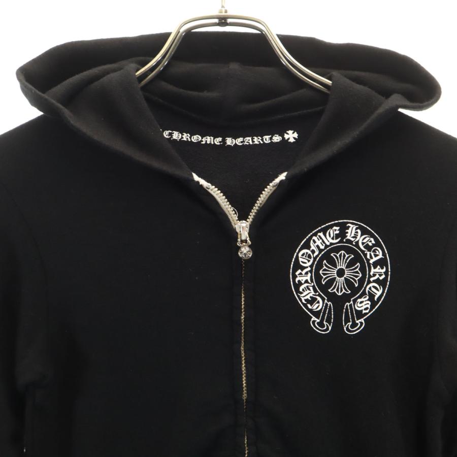 CHROME HEARTS（クロムハーツ） 長袖 ジップパーカー 4T ブラック