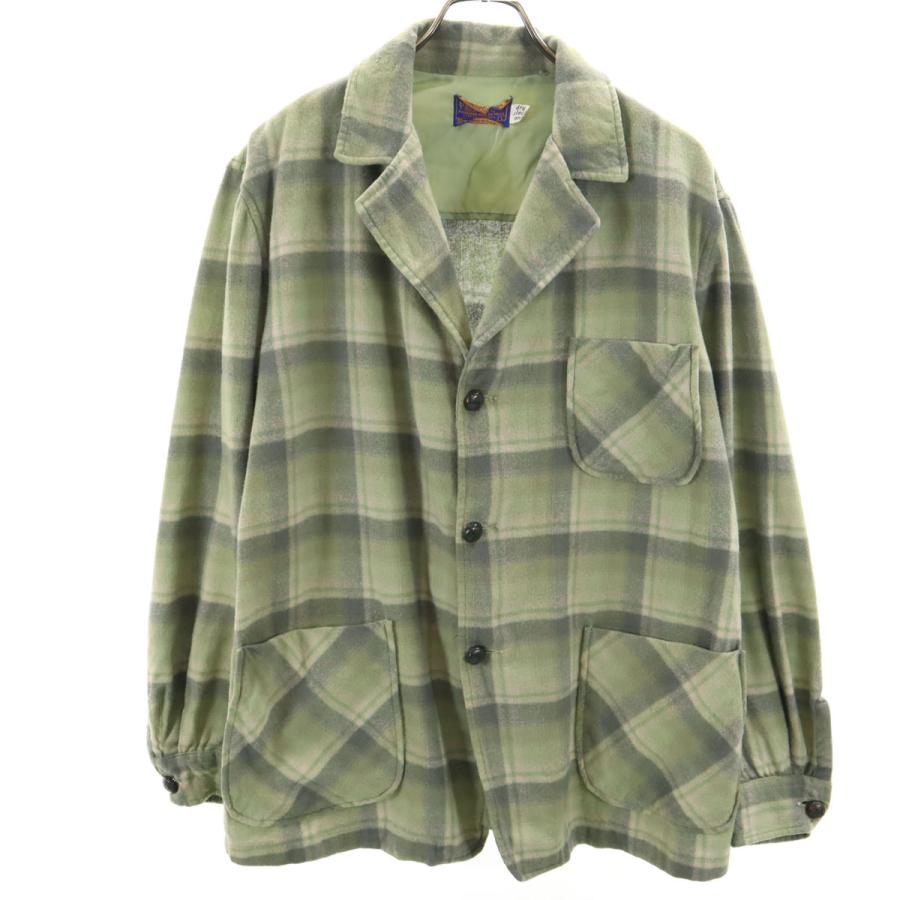 k*h様 Pendleton ベージュ　グリーンチェックジャケット L スウィン Pendleton Printt Faux Shearling Lined Trucker Jacket | Nordstromrack