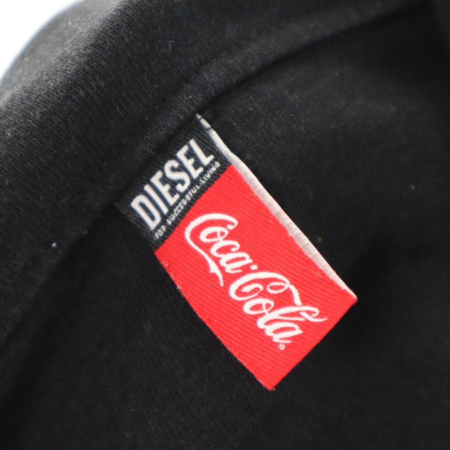 DIESEL パーカー M Coca-Cola コカコーラ ロゴ フードブラック