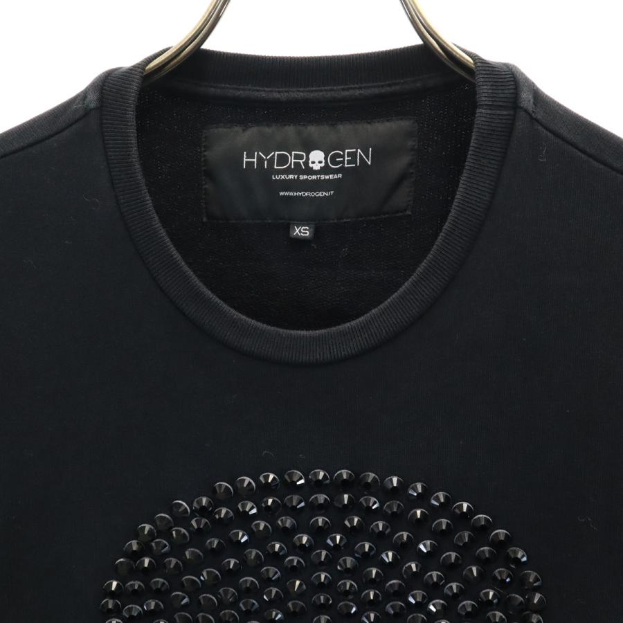 ハイドロゲン トレーナー XS 黒 ブラック 長袖 スカルモチーフ HYDROGEN（ハイドロゲン） トレーナー BIG SKULL CREWNECK SWEATSHIRT