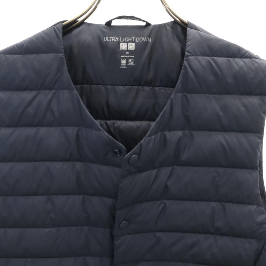ユニクロ（UNIQLO） ウルトラライト ダウンベスト M ネイビー 収納袋