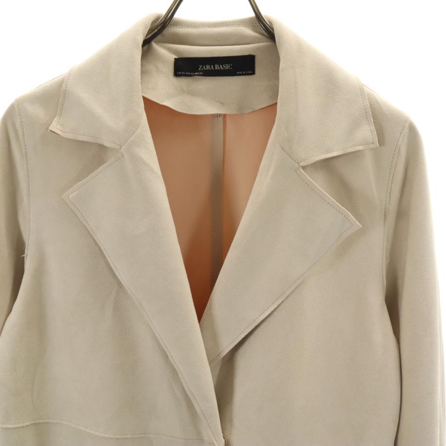 ZARA BASIC（ザラベーシック） スエード ロングコート XS ベージュ系 